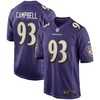 Calais Campbell Baltimore Ravens Game Player Jersey - Purple Nfl - Robokeg
