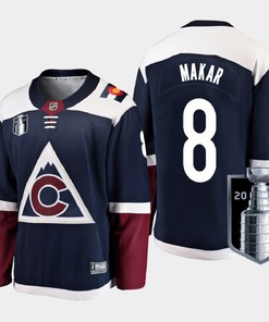 Cale Makar 8 Colorado Avalanche 2022 Stanley Cup Finals Navy Jersey Alternate - Robokeg