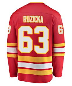 Calgary Flames Adam Ruzicka 63 Home 2022 Stanley Cup Champions Breakaway Men Jersey - Red - Robokeg
