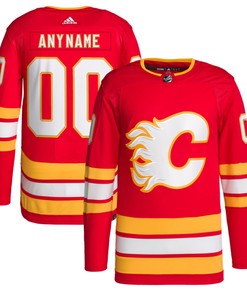 Calgary Flames Adidas 2020/21 Home Primegreen Authentic Pro Custom Jersey - Red Custom Jerseys Nhl - Robokeg