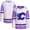 Calgary Flames Adidas Hockey Fights Cancer Primegreen Authentic Blank Practice Jersey - White/purple Nhl - Robokeg