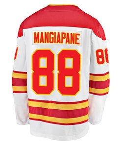 Calgary Flames Andrew Mangiapane 88 Away 2022 Stanley Cup Final Breakaway Men Jersey - White - Robokeg
