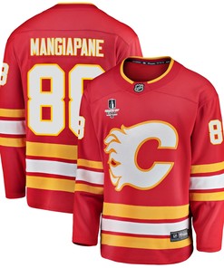 Calgary Flames Andrew Mangiapane 88 Home 2022 Stanley Cup Final Breakaway Men Jersey - Red - Robokeg