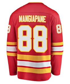 Calgary Flames Andrew Mangiapane 88 Home 2022 Stanley Cup Playoffs Breakaway Men Jersey - Red - Robokeg