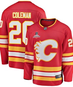 Calgary Flames Blake Coleman 20 Home 2022 Stanley Cup Champions Breakaway Men Jersey - Red - Robokeg