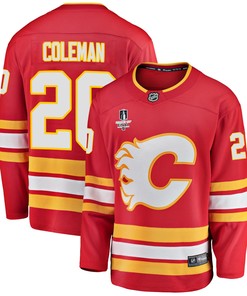 Calgary Flames Blake Coleman 20 Home 2022 Stanley Cup Final Breakaway Men Jersey - Red - Robokeg