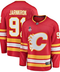 Calgary Flames Calle Jarnkrok 91 Home 2022 Stanley Cup Final Breakaway Men Jersey - Red - Robokeg