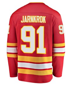 Calgary Flames Calle Jarnkrok 91 Home 2022 Stanley Cup Playoffs Breakaway Men Jersey - Red - Robokeg
