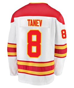 Calgary Flames Christopher Tanev 8 Away 2022 Stanley Cup Final Breakaway Men Jersey - White - Robokeg