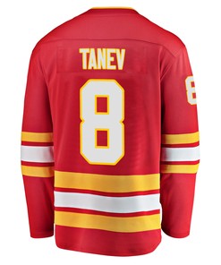 Calgary Flames Christopher Tanev 8 Home 2022 Stanley Cup Champions Breakaway Men Jersey - Red - Robokeg