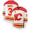 Calgary Flames Connor Mackey 3 Away 2022 Stanley Cup Champions Breakaway Men Jersey - White - Robokeg