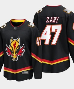Calgary Flames Connor Zary 47 Alternate Black Jersey Breakaway Player - Robokeg