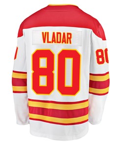Calgary Flames Dan Vladar 80 Away 2022 Stanley Cup Final Breakaway Men Jersey - White - Robokeg