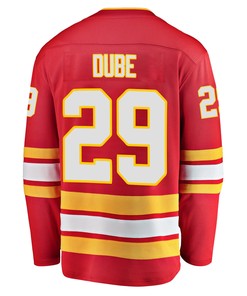 Calgary Flames Dillon Dube 29 Home 2022 Stanley Cup Champions Breakaway Men Jersey - Red - Robokeg