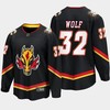 Calgary Flames Dustin Wolf 32 Alternate Black Jersey Breakaway Player - Robokeg
