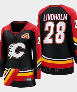 Calgary Flames Elias Lindholm 28 Black Special Edition 2.0 Breakaway Player 2022 Jersey Women - Robokeg