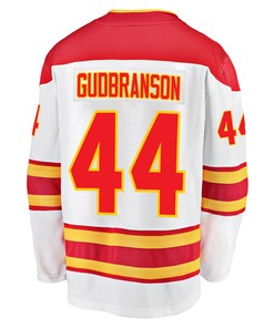 Calgary Flames Erik Gudbranson 44 Away 2022 Stanley Cup Champions Breakaway Men Jersey - White - Robokeg
