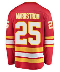 Calgary Flames Jacob Markstrom 25 Home 2022 Stanley Cup Final Breakaway Men Jersey - Red - Robokeg