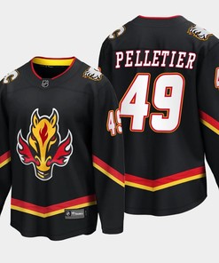Calgary Flames Jakob Pelletier 49 Alternate Black Jersey Breakaway Player - Robokeg