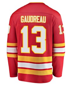 Calgary Flames Johnny Gaudreau 13 Home 2022 Stanley Cup Champions Breakaway Men Jersey - Red - Robokeg