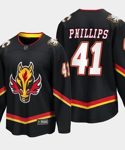 Calgary Flames Matthew Phillips 41 Alternate Black Jersey Breakaway Player - Robokeg