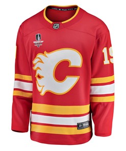 Calgary Flames Matthew Tkachuk 19 Home 2022 Stanley Cup Final Breakaway Men Jersey - Red - Robokeg