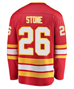 Calgary Flames Michael Stone 26 Home 2022 Stanley Cup Champions Breakaway Men Jersey - Red - Robokeg
