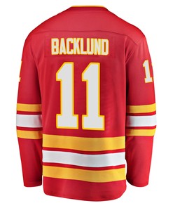 Calgary Flames Mikael Backlund 11 Home 2022 Stanley Cup Playoffs Breakaway Men Jersey - Red - Robokeg