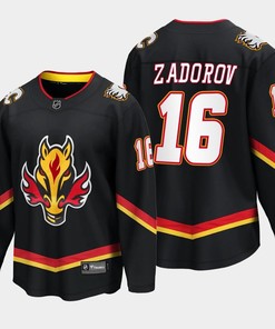 Calgary Flames Nikita Zadorov 16 Alternate Black Jersey Breakaway Player - Robokeg