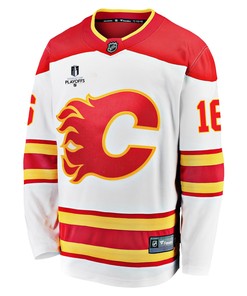 Calgary Flames Nikita Zadorov 16 Away 2022 Stanley Cup Playoffs Breakaway Men Jersey - White - Robokeg