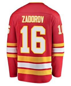 Calgary Flames Nikita Zadorov 16 Home 2022 Stanley Cup Champions Breakaway Men Jersey - Red - Robokeg