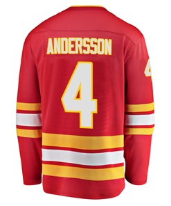 Calgary Flames Rasmus Andersson 4 Home 2022 Stanley Cup Final Breakaway Men Jersey - Red - Robokeg