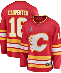 Calgary Flames Ryan Carpenter 18 Home 2022 Stanley Cup Playoffs Breakaway Men Jersey - Red - Robokeg