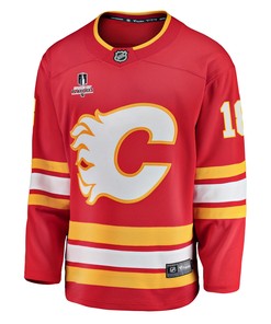 Calgary Flames Ryan Carpenter 18 Home 2022 Stanley Cup Playoffs Breakaway Men Jersey - Red - Robokeg