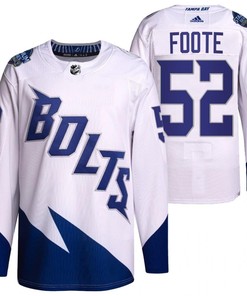 Callan Foote 2022 Stadium Series Lightning 52 White Primegreen Jersey Jersey - Robokeg