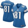 Calvin Johnson Detroit Lions Nike Womens Game Jersey - Light Blue - Robokeg