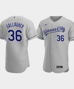 Cam Gallagher 36 Kansas City Royals Gray Road Jersey - Robokeg