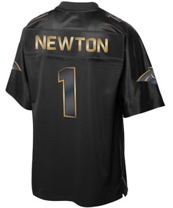 Cam Newton Carolina Panthers Nfl Pro Line Gold Collection Jersey - Black - Robokeg