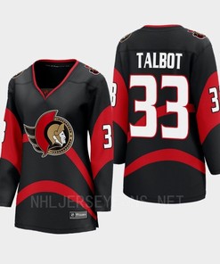 Cam Talbot 33 Ottawa Senators 2022 Special Edition 2.0 Women Breakaway Retro Jersey Black - Robokeg