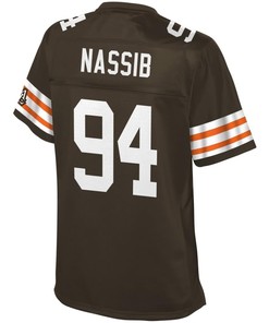 Carl Nassib Cleveland Browns Nfl Pro Line Womens Historic Logo Player Jersey - Brown - Robokeg