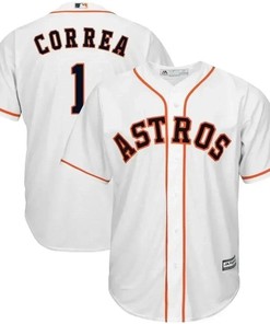 Carlos Correa Houston Astros Official Cool Base Player Jersey - White - Robokeg