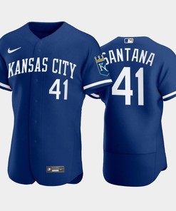 Carlos Santana 41 Kansas City Royals 2022-23 Blue Men's Jersey - Robokeg