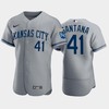 Carlos Santana 41 Kansas City Royals 2022-23 Gray Men's Jersey - Robokeg