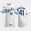 Carlos Santana 41 Kansas City Royals 2022-23 White Men's Jersey - Robokeg