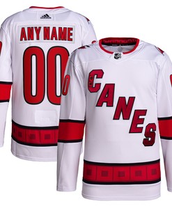 Carolina Hurricanes Adidas Away Primegreen Authentic Pro Custom Jersey - White Custom Jerseys Nhl - Robokeg