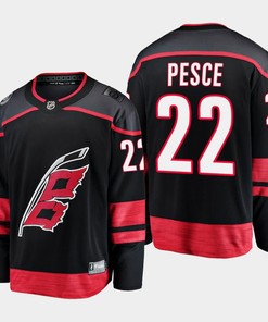 Carolina Hurricanes Brett Pesce 22 2022-23 Primary Home Black Jersey Breakaway Player - Robokeg