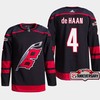 Carolina Hurricanes Calvin De Haan 4 Black 2022-23 Home Jersey - Robokeg