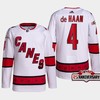 Carolina Hurricanes Calvin de Haan 4 White Away Jersey 2022-23 - Robokeg