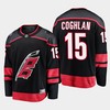 Carolina Hurricanes Dylan Coghlan 15 2022-23 Primary Home Black Jersey Breakaway Player - Robokeg