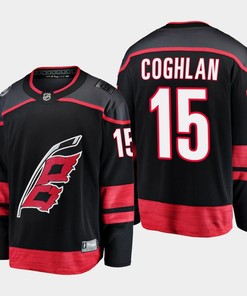 Carolina Hurricanes Dylan Coghlan 15 2022-23 Primary Home Black Jersey Breakaway Player - Robokeg